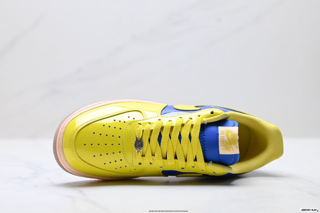 Nike Air Force 1 Low Yellow Royal Blue Unisex Sneakers Style 19 detail view 3