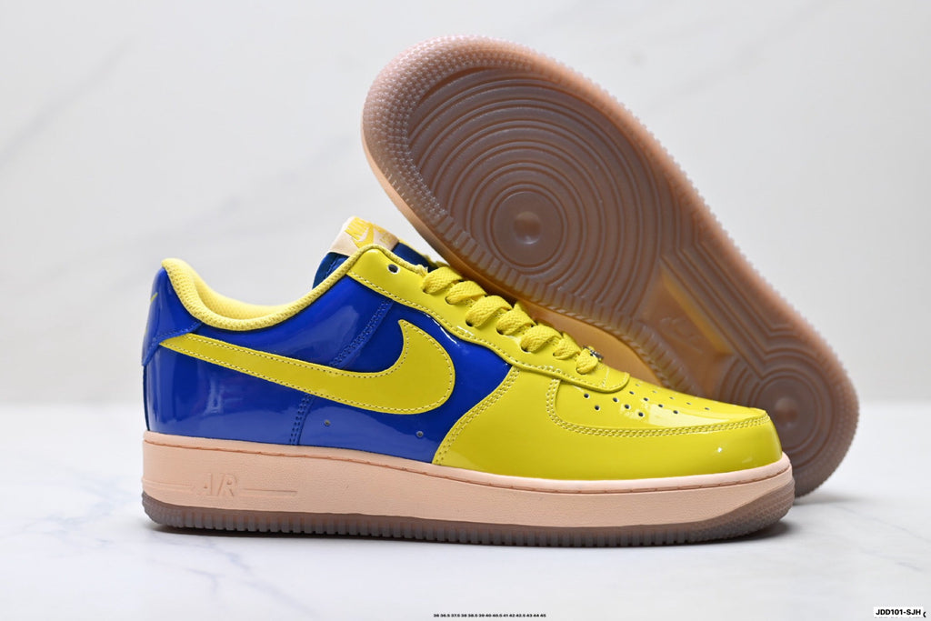 Nike Air Force 1 Low Yellow Royal Blue Unisex Sneakers Style 19 detail view 6