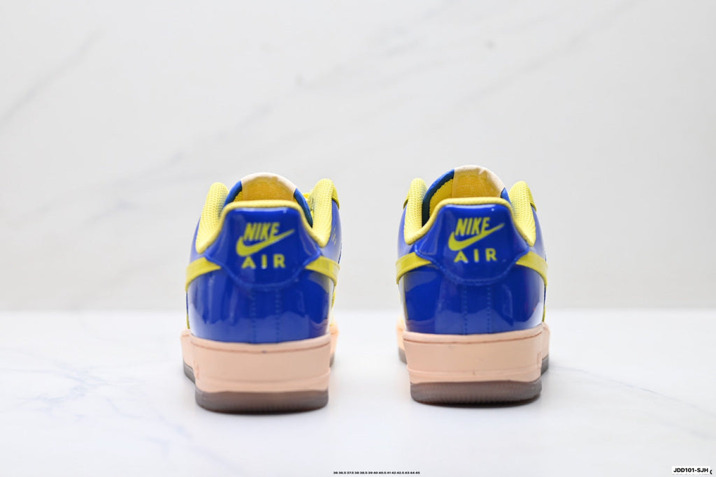 Nike Air Force 1 Low Yellow Royal Blue Unisex Sneakers Style 19 detail view 7