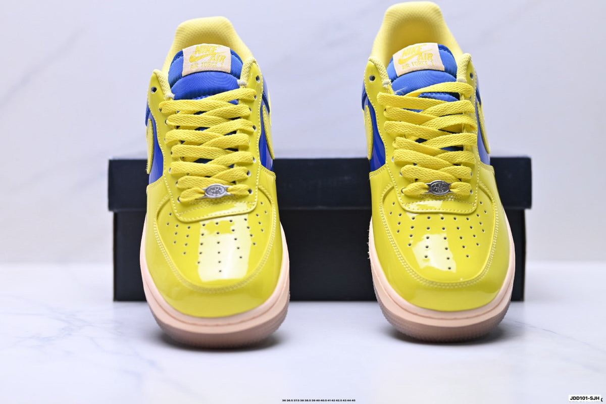 Nike Air Force 1 Low Yellow Royal Blue Unisex Sneakers Style 19 detail view 8