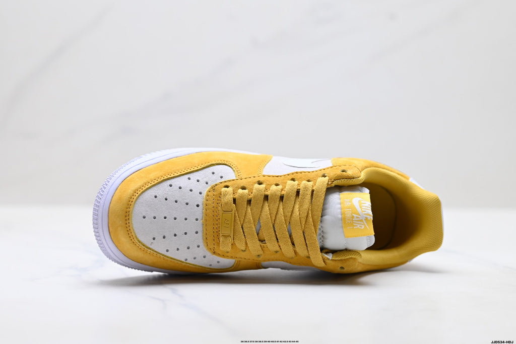Nike Air Force 1 Low Yellow White Unisex Sneakers Style 10 detail view 3