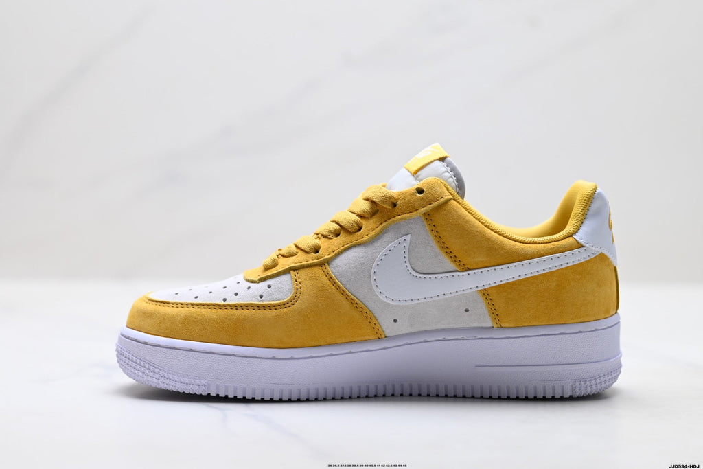 Nike Air Force 1 Low Yellow White Unisex Sneakers Style 10 detail view 4