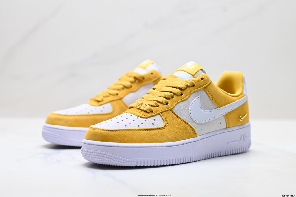 Nike Air Force 1 Low Yellow White Unisex Sneakers Style 10 detail view 5
