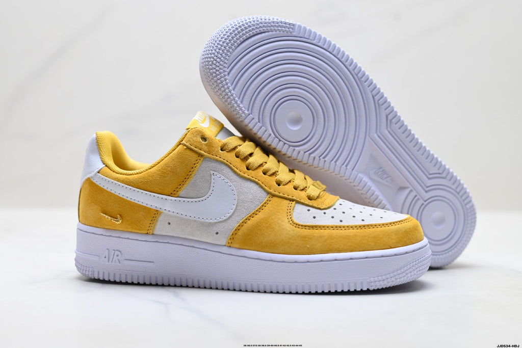 Nike Air Force 1 Low Yellow White Unisex Sneakers Style 10 detail view 6