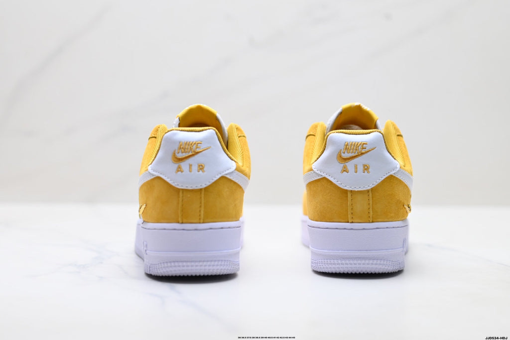 Nike Air Force 1 Low Yellow White Unisex Sneakers Style 10 detail view 7
