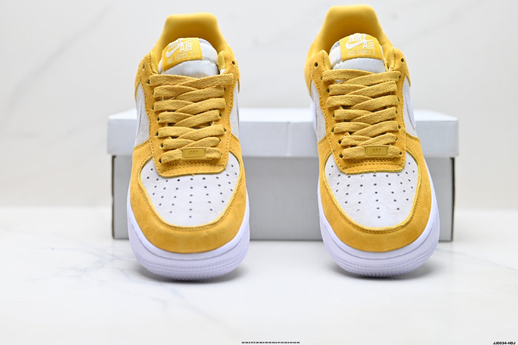 Nike Air Force 1 Low Yellow White Unisex Sneakers Style 10 detail view 8