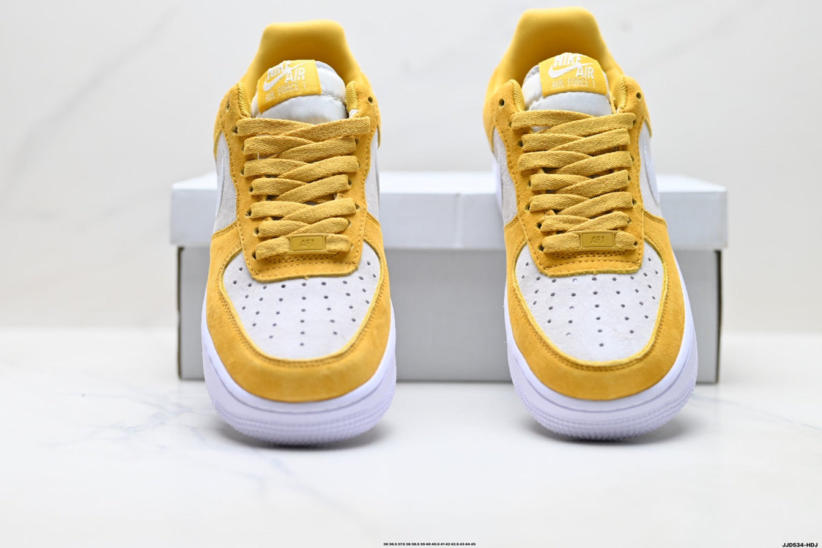 Nike Air Force 1 Low Yellow White Unisex Sneakers Style 10 detail view 8