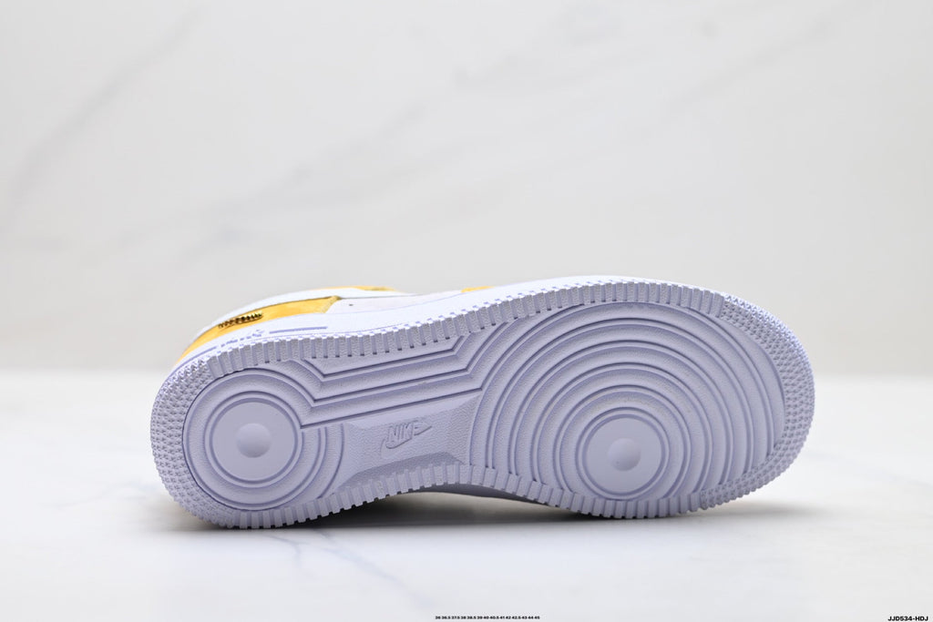 Nike Air Force 1 Low Yellow White Unisex Sneakers Style 10 detail view 9