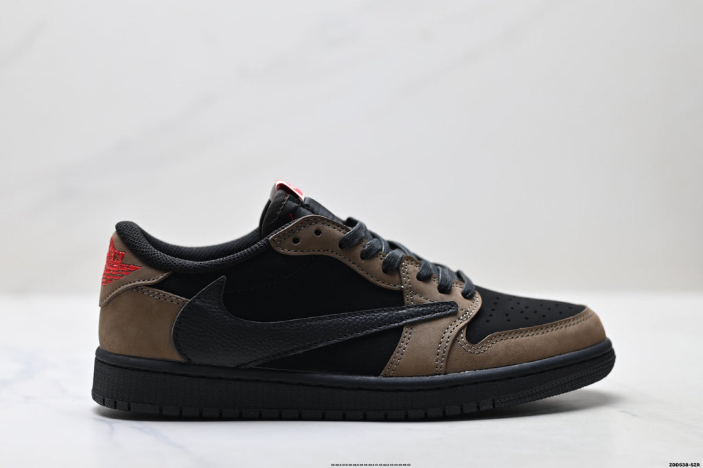Nike Low-Top Sneakers Black Brown Unisex Style 30 detail view 2