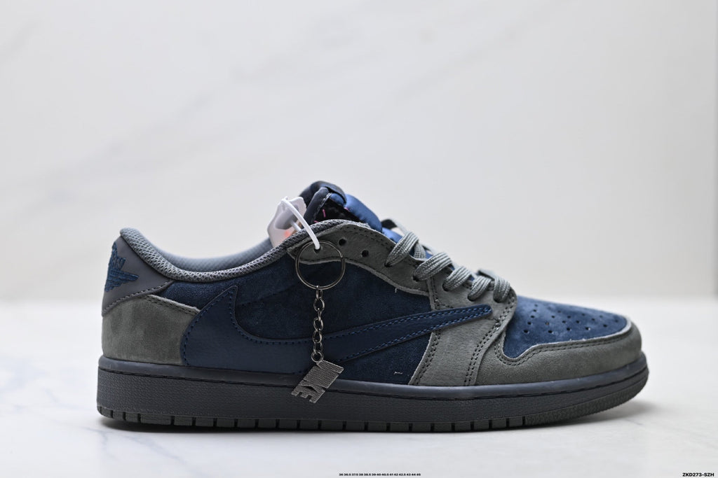 Nike Low-Top Sneakers Navy Gray Unisex Style 24 detail view 2