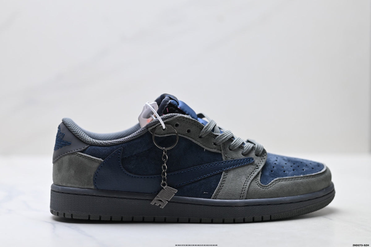 Nike Low-Top Sneakers Navy Gray Unisex Style 24 detail view 2