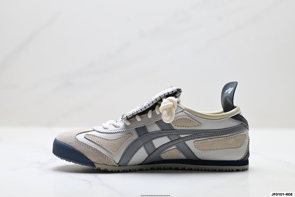 Onitsuka Tiger Retro Low Top Beige Gray Pink Unisex Shoes Style 29 detail view 4