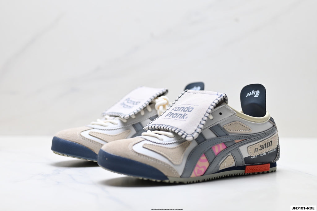 Onitsuka Tiger Retro Low Top Beige Gray Pink Unisex Shoes Style 29 detail view 5