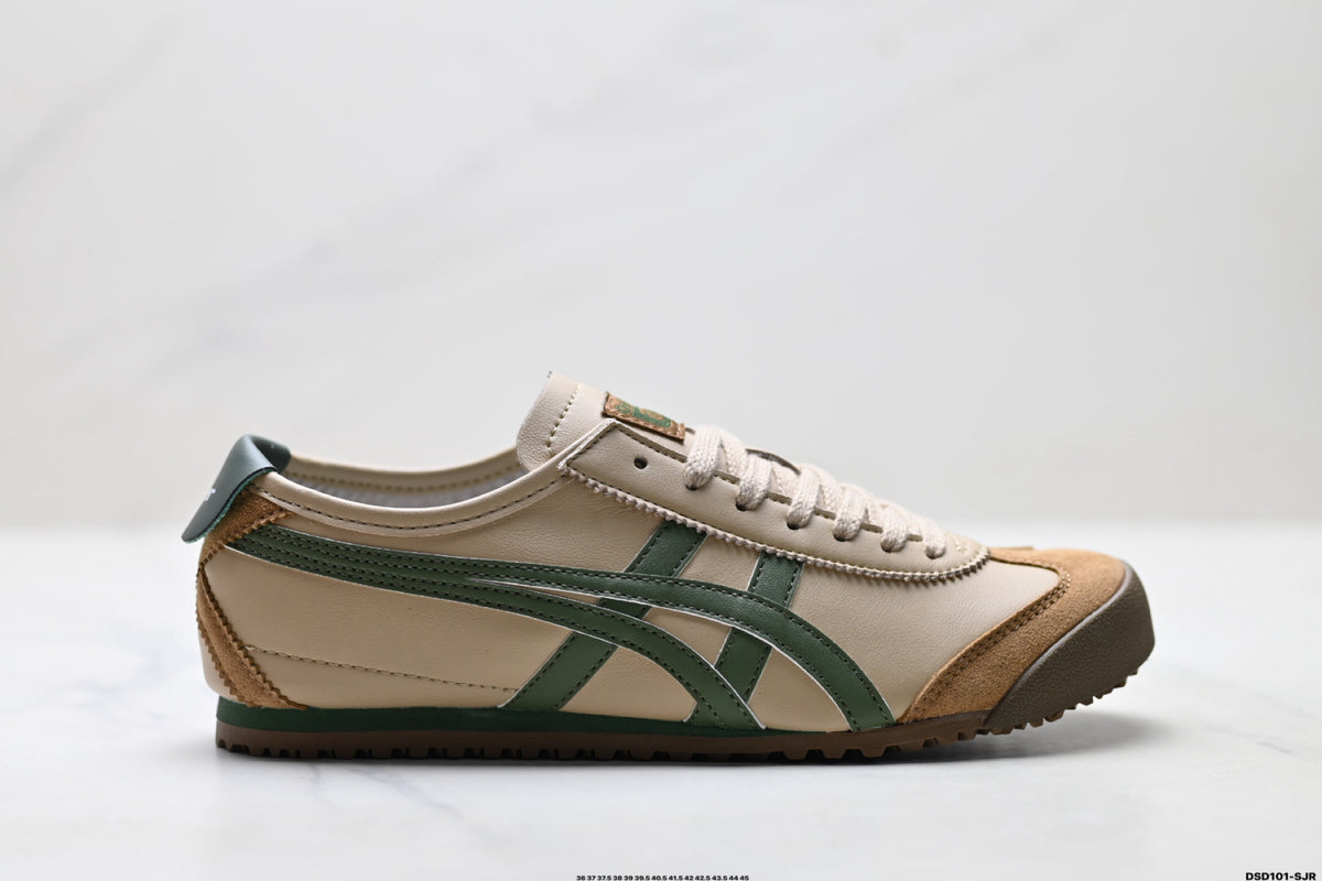 Onitsuka Tiger Retro Low Top Beige Green Gum Unisex Shoes Style 08 detail view 2