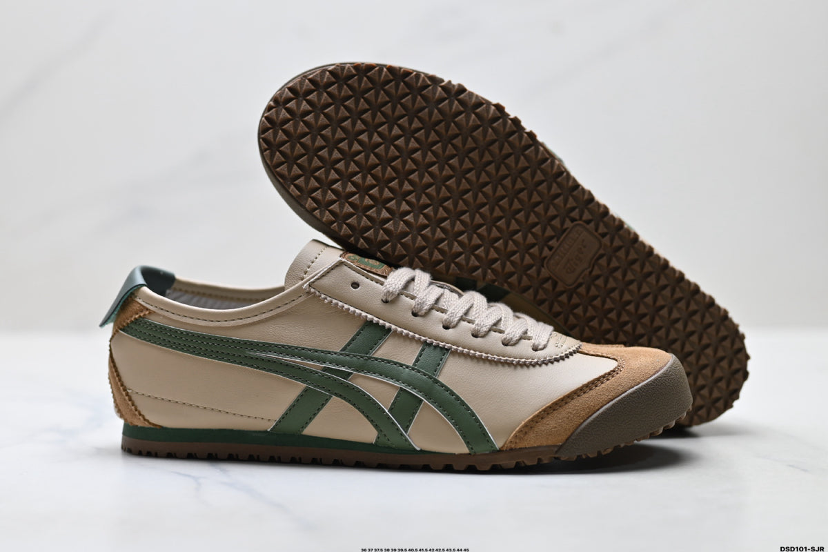 Onitsuka Tiger Retro Low Top Beige Green Gum Unisex Shoes Style 08 detail view 6