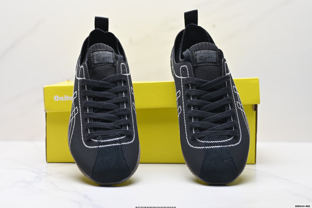Onitsuka Tiger Low Profile Runner Black Line Art Unisex Shoes Style 33 detail view 8