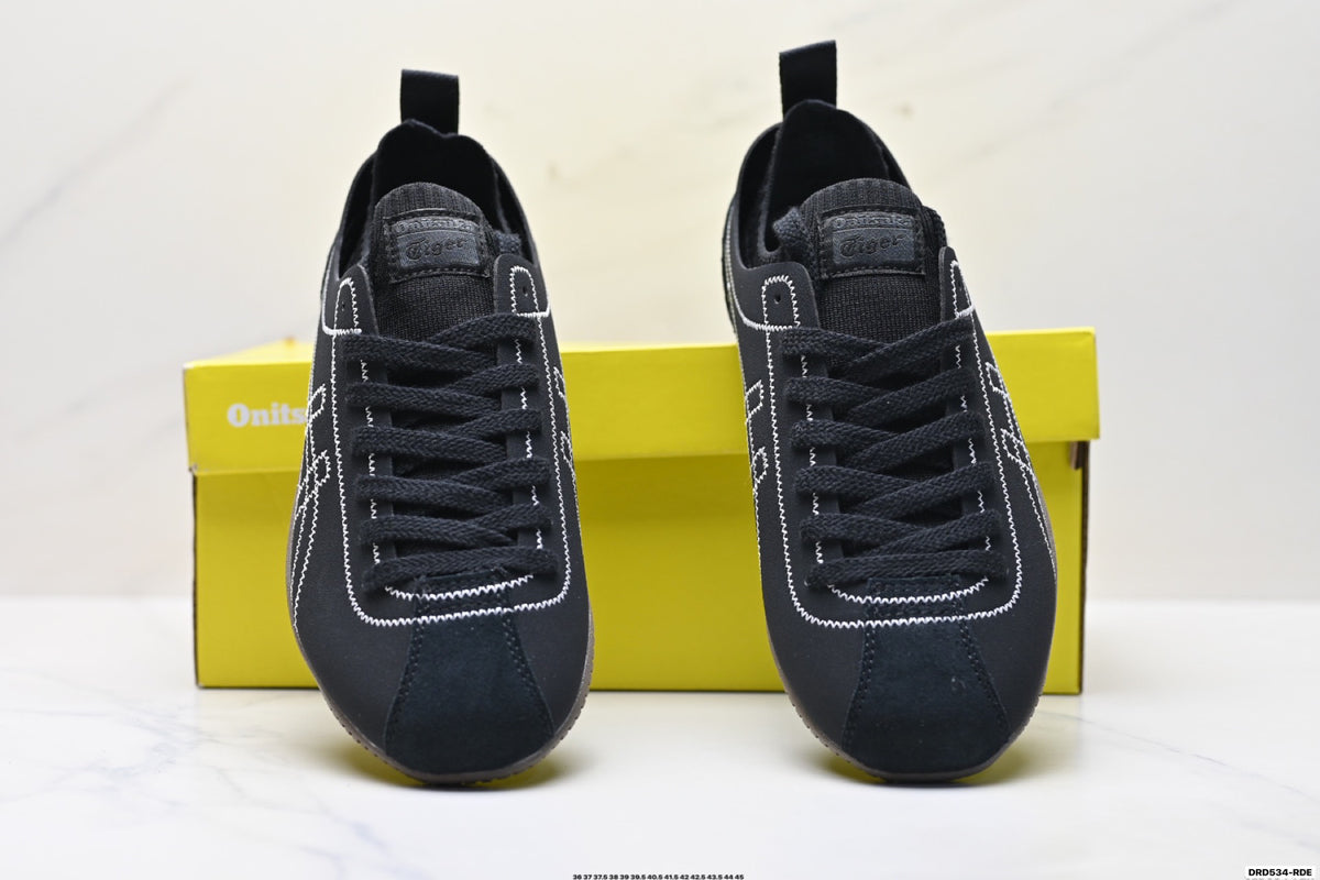 Onitsuka Tiger Low Profile Runner Black Line Art Unisex Shoes Style 33 detail view 8