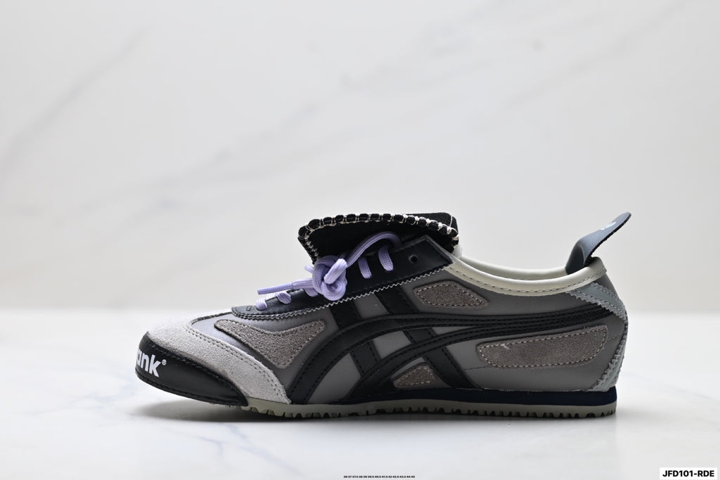 Onitsuka Tiger Retro Low Top Black Purple Unisex Shoes Style 30 detail view 4