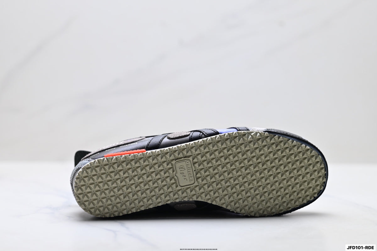 Onitsuka Tiger Retro Low Top Black Purple Unisex Shoes Style 30 detail view 9