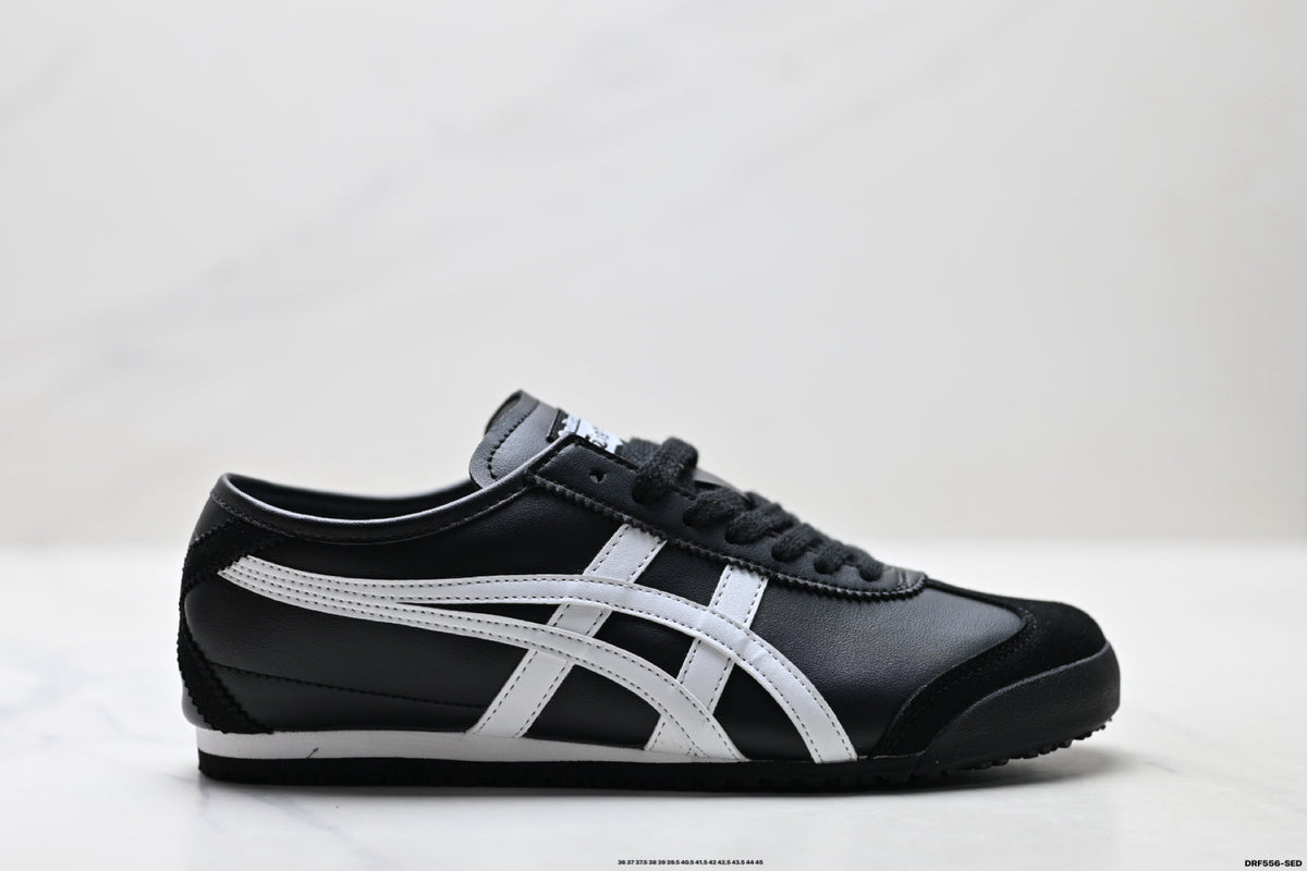 Onitsuka Tiger Retro Low Top Black White Unisex Shoes Style 22 detail view 2