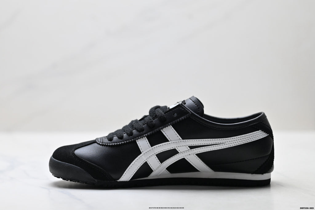 Onitsuka Tiger Retro Low Top Black White Unisex Shoes Style 22 detail view 4