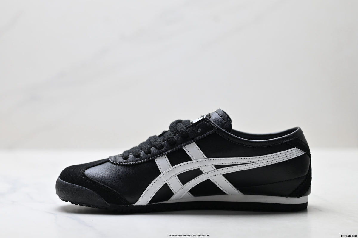 Onitsuka Tiger Retro Low Top Black White Unisex Shoes Style 22 detail view 4