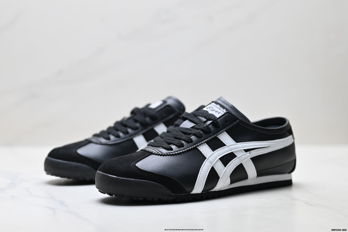 Onitsuka Tiger Retro Low Top Black White Unisex Shoes Style 22 detail view 5