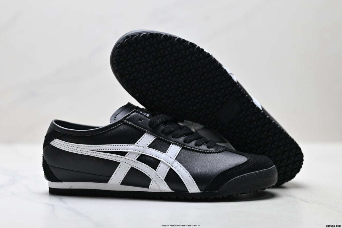 Onitsuka Tiger Retro Low Top Black White Unisex Shoes Style 22 detail view 6