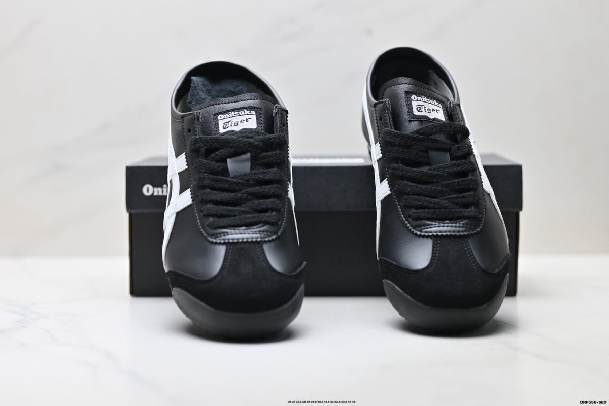 Onitsuka Tiger Retro Low Top Black White Unisex Shoes Style 22 detail view 8