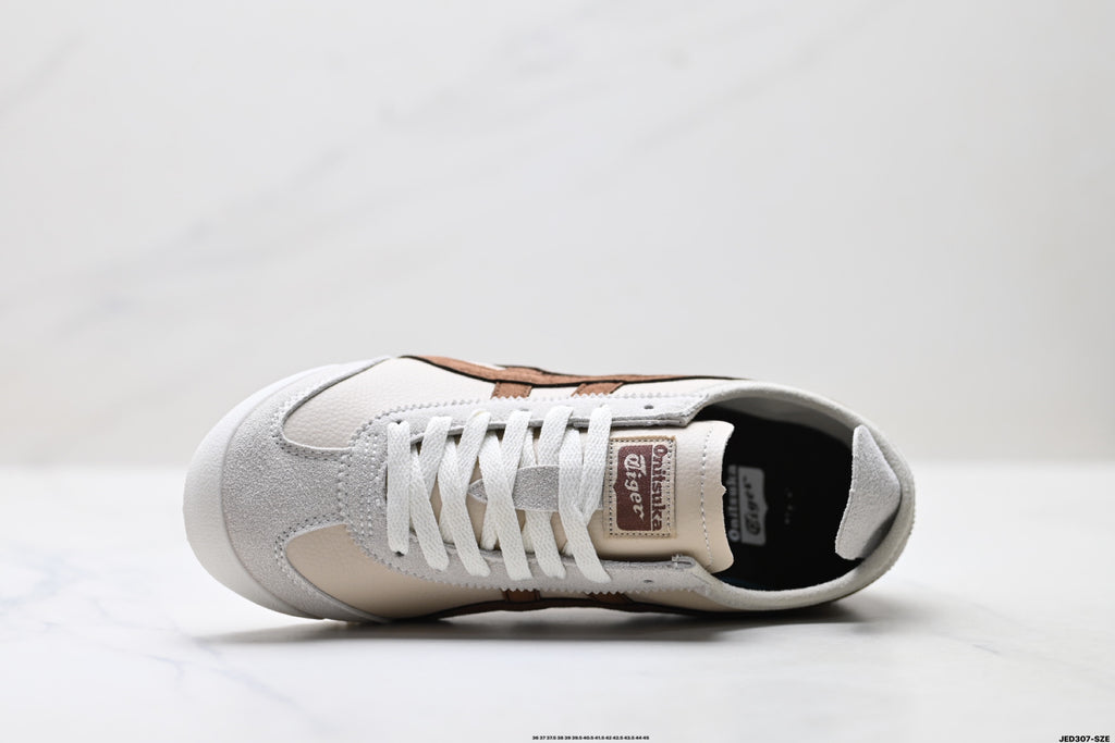 Onitsuka Tiger Retro Low Top Cream Brown Unisex Shoes Style 11 detail view 3
