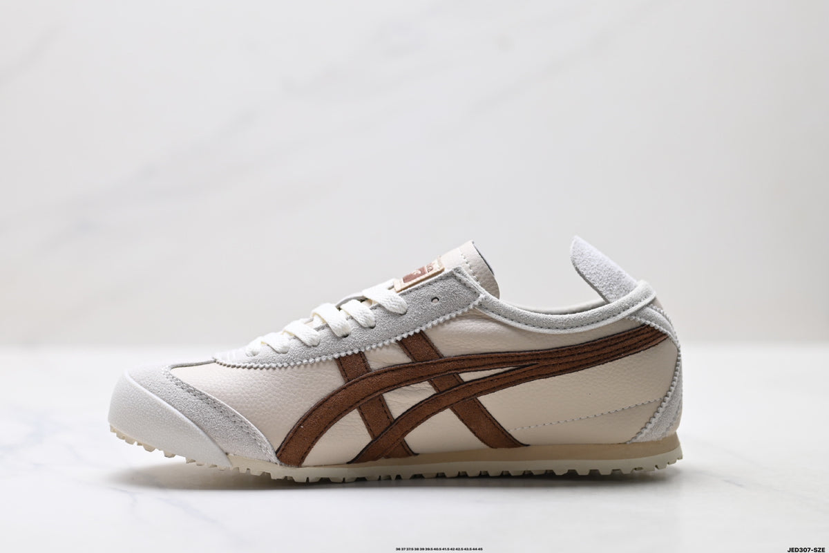 Onitsuka Tiger Retro Low Top Cream Brown Unisex Shoes Style 11 detail view 4