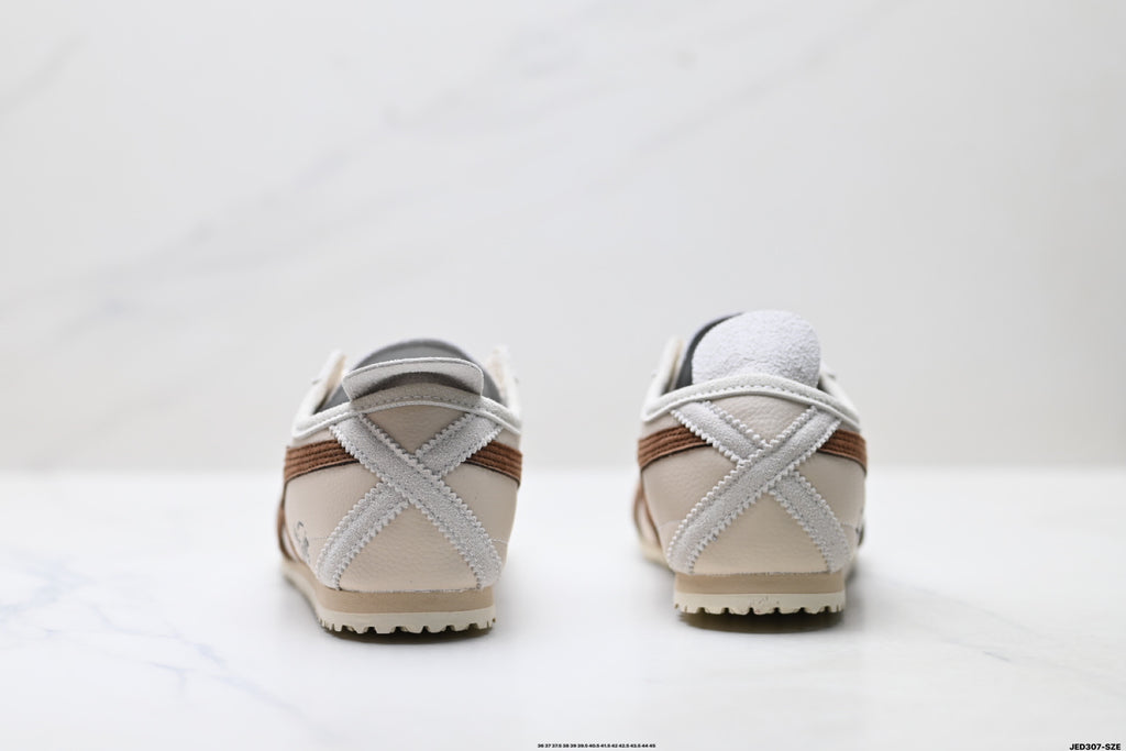 Onitsuka Tiger Retro Low Top Cream Brown Unisex Shoes Style 11 detail view 7