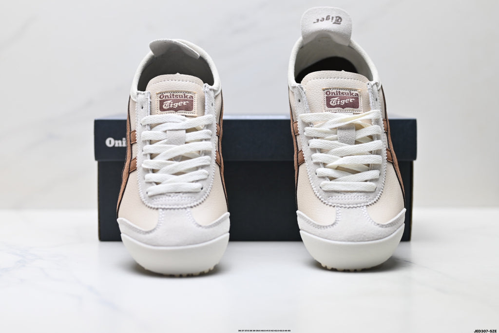 Onitsuka Tiger Retro Low Top Cream Brown Unisex Shoes Style 11 detail view 8
