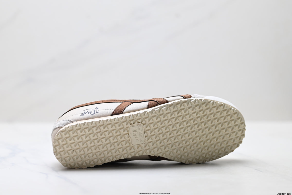 Onitsuka Tiger Retro Low Top Cream Brown Unisex Shoes Style 11 detail view 9