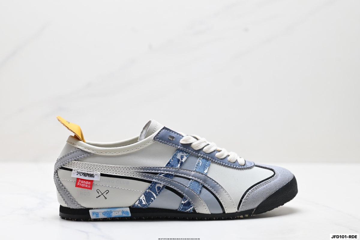 Onitsuka Tiger Retro Low Top Gray Blue Orange Unisex Shoes Style 26 detail view 2