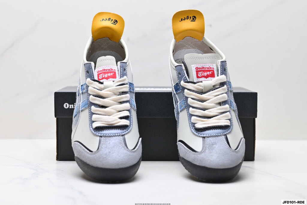 Onitsuka Tiger Retro Low Top Gray Blue Orange Unisex Shoes Style 26 detail view 8