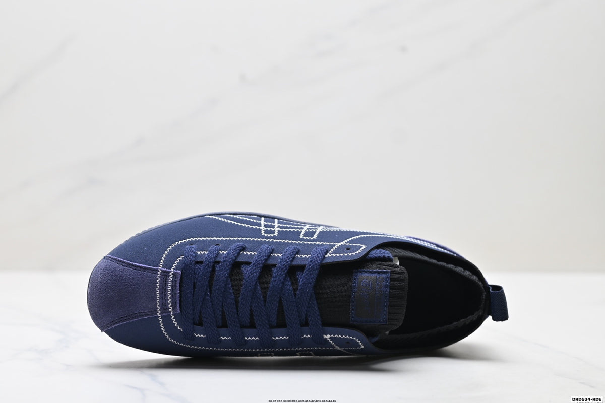 Onitsuka Tiger Low Profile Runner Navy Line Art Unisex Shoes Style 34 detail view 3