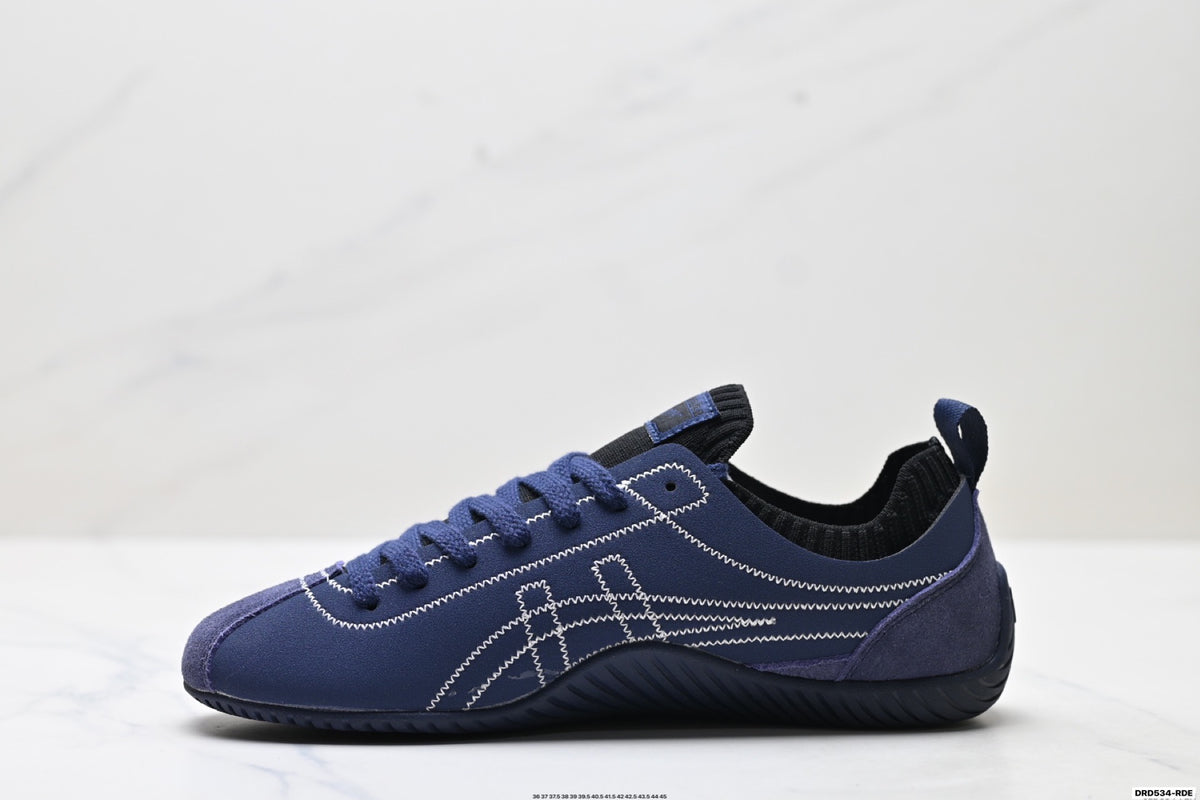 Onitsuka Tiger Low Profile Runner Navy Line Art Unisex Shoes Style 34 detail view 4