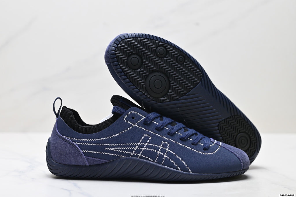 Onitsuka Tiger Low Profile Runner Navy Line Art Unisex Shoes Style 34 detail view 6