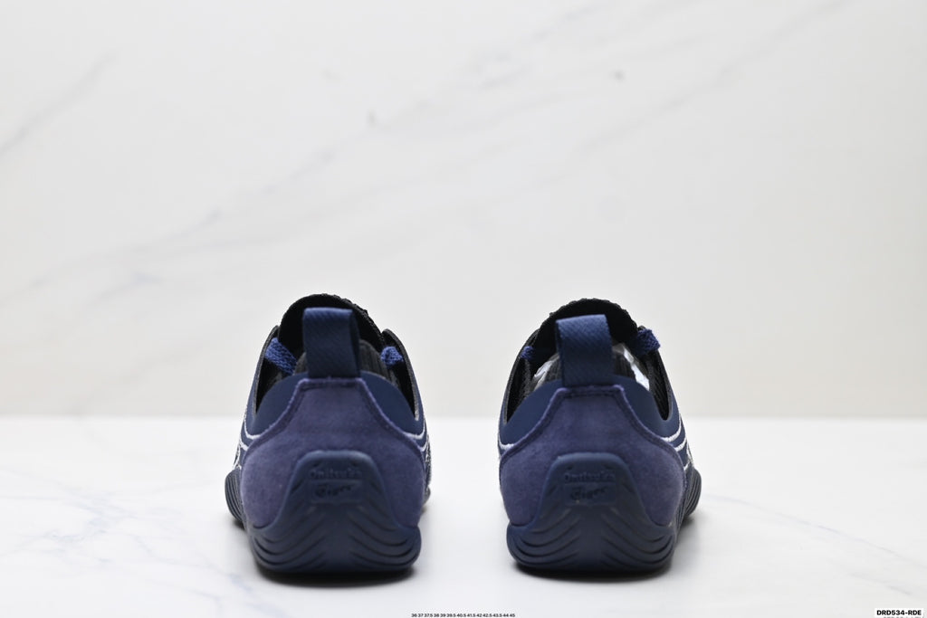 Onitsuka Tiger Low Profile Runner Navy Line Art Unisex Shoes Style 34 detail view 7