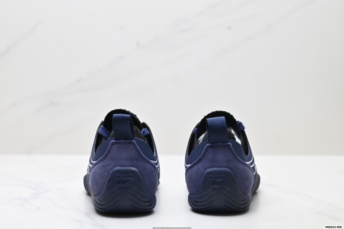 Onitsuka Tiger Low Profile Runner Navy Line Art Unisex Shoes Style 34 detail view 7