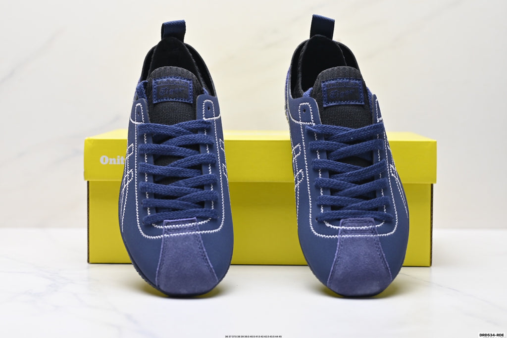 Onitsuka Tiger Low Profile Runner Navy Line Art Unisex Shoes Style 34 detail view 8