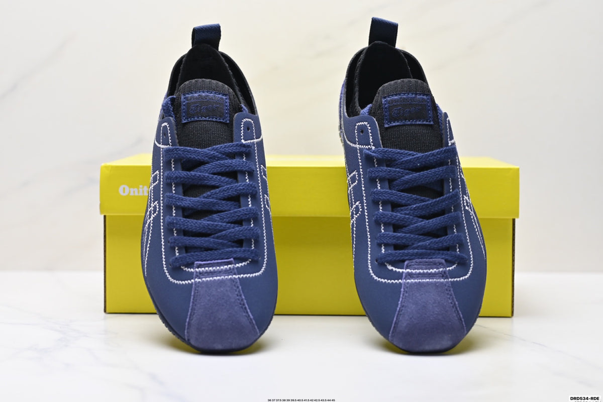 Onitsuka Tiger Low Profile Runner Navy Line Art Unisex Shoes Style 34 detail view 8