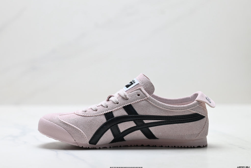 Onitsuka Tiger Retro Low Top Pale Pink Black Unisex Shoes Style 23 detail view 4