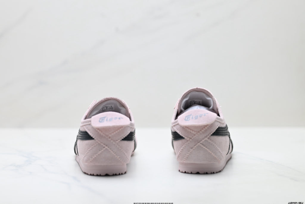 Onitsuka Tiger Retro Low Top Pale Pink Black Unisex Shoes Style 23 detail view 7