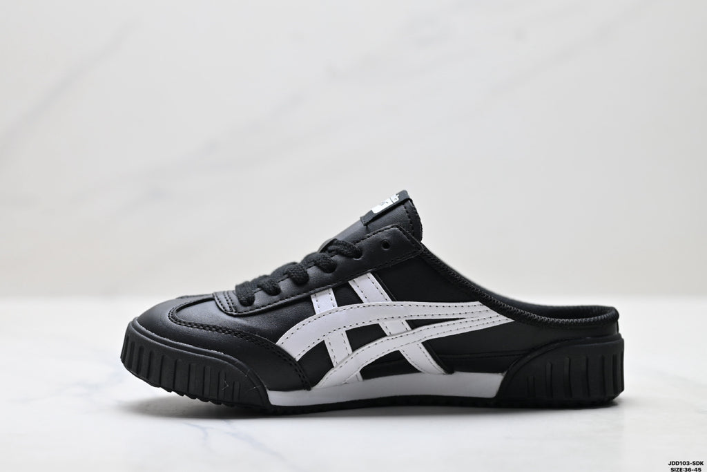 Onitsuka Tiger Retro Sabot Black White Unisex Shoes detail view 4