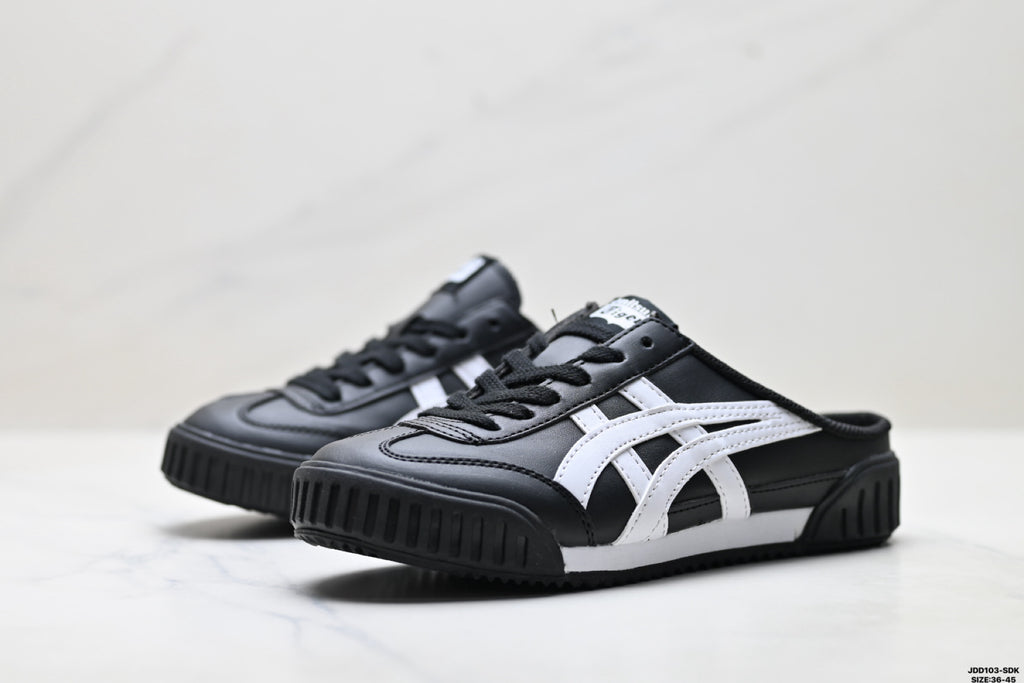 Onitsuka Tiger Retro Sabot Black White Unisex Shoes detail view 5