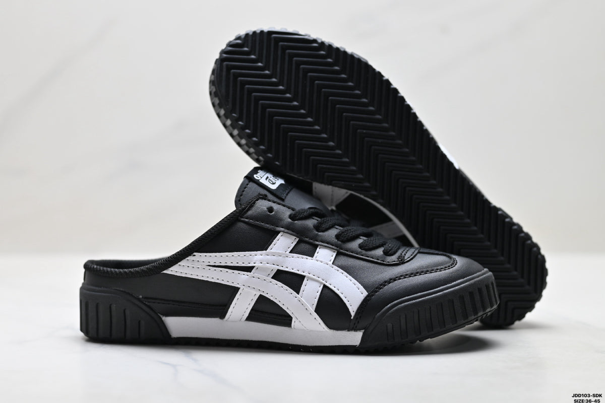 Onitsuka Tiger Retro Sabot Black White Unisex Shoes detail view 6