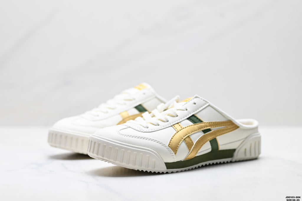 Onitsuka Tiger Retro Sabot Cream Gold Olive Unisex Shoes detail view 5