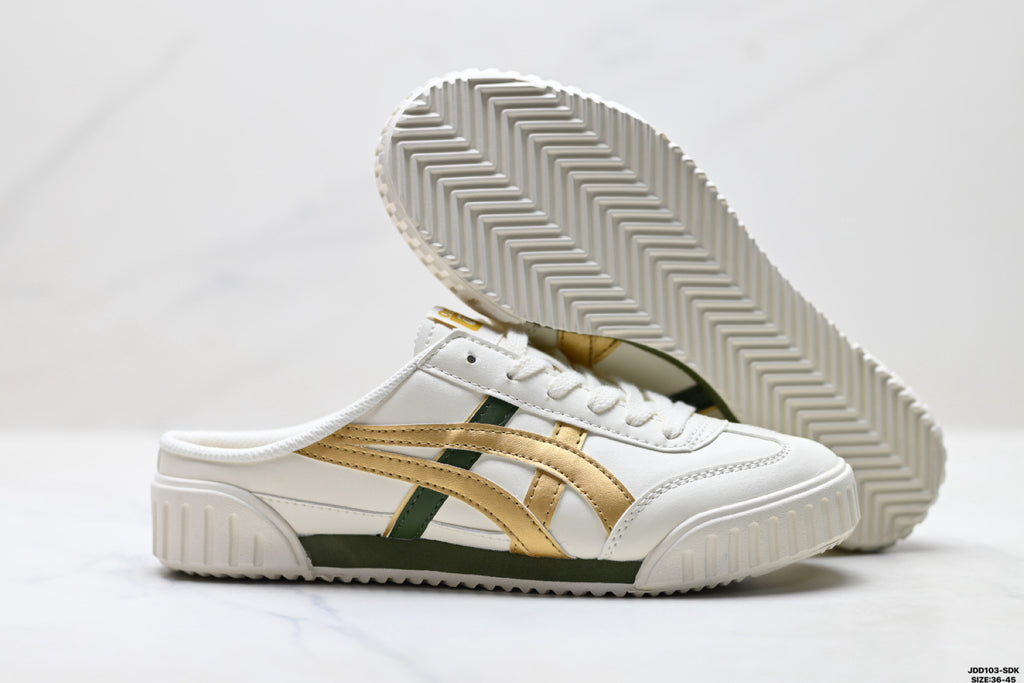 Onitsuka Tiger Retro Sabot Cream Gold Olive Unisex Shoes detail view 6